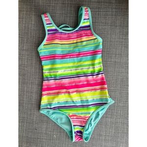 Girls Colorful Swimsuit Size 10